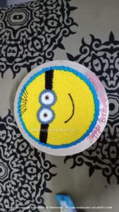 minion theme birthday cake